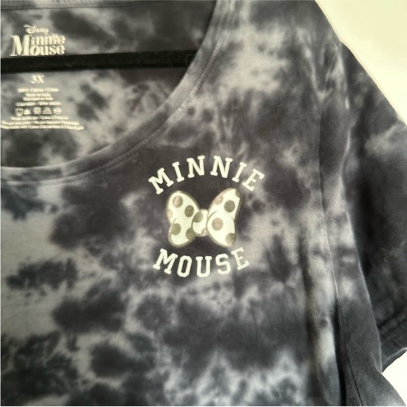 3X Disney Minnie Mouse Crop Tie Dye Shirt - Picture 3 of 4
